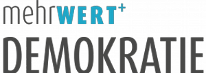 Logo mehrWERT+ Demokratie