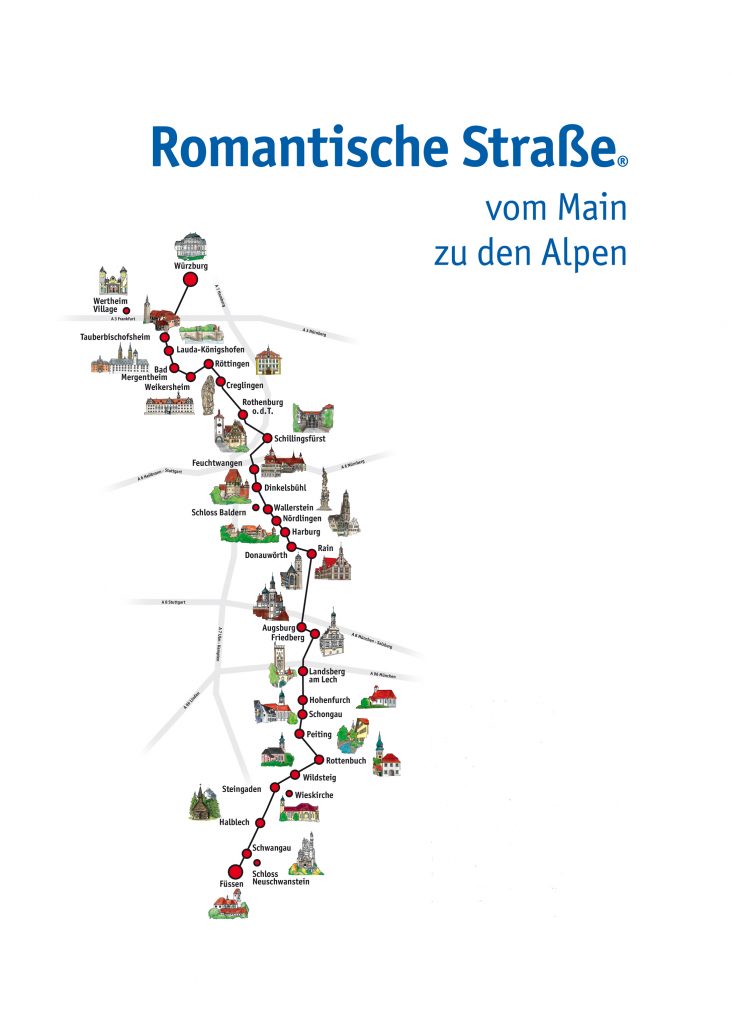 Digitalkonzept für die Ferienroute Romantische Straße