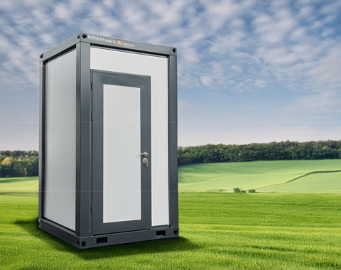Ein Sanitärcontainer sorgt künftig für die Bedürfnisse der Sportler & Zuschauer © LAG Region an der Romantischen Straße e. V.